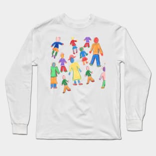 Multicolored People Long Sleeve T-Shirt